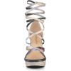 imageAllegra K Womens Tie Dye Platform Chunky Heel Lace Up SandalsBlack