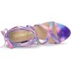imageAllegra K Womens Tie Dye Platform Chunky Heel Lace Up SandalsBlue Pink