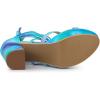 imageAllegra K Womens Tie Dye Platform Chunky Heel Lace Up SandalsCyan