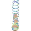 imageAllegra K Womens Tie Dye Platform Chunky Heel Lace Up SandalsGreen Blue