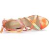 imageAllegra K Womens Tie Dye Platform Chunky Heel Lace Up SandalsOrange