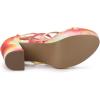 imageAllegra K Womens Tie Dye Platform Chunky Heel Lace Up SandalsOrange