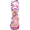 imageAllegra K Womens Tie Dye Platform Chunky Heel Lace Up SandalsPurple