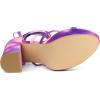 imageAllegra K Womens Tie Dye Platform Chunky Heel Lace Up SandalsPurple