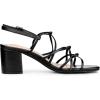 imageAllegra K Womens Square Toe Knots Ankle Strap Chunky Heels SandalsBlack