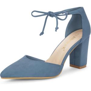 imageAllegra K Womens Ankle Tie Point Toe Dress PumpsHaze Blue