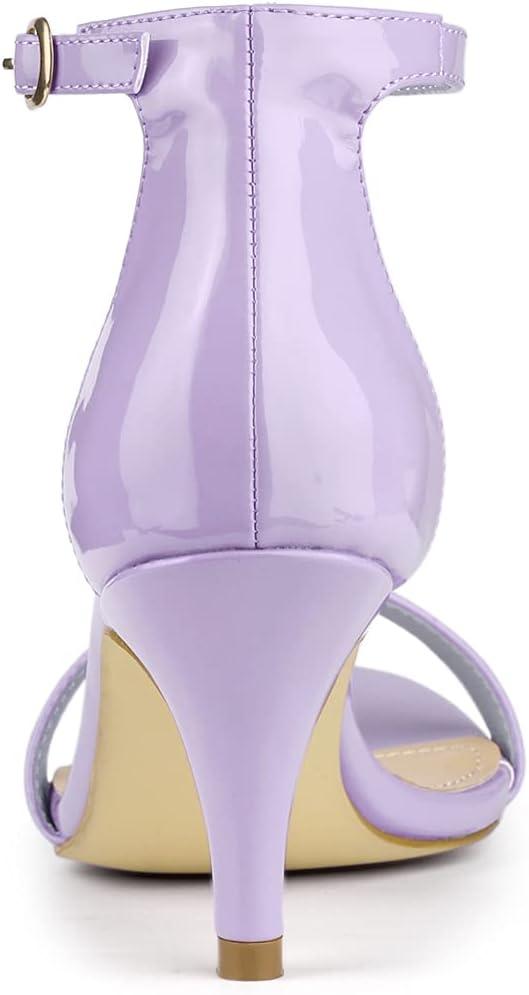 imageAllegra K Womens Ankle Strap Open Toe Stiletto Heels Purple Sandals 10 M US