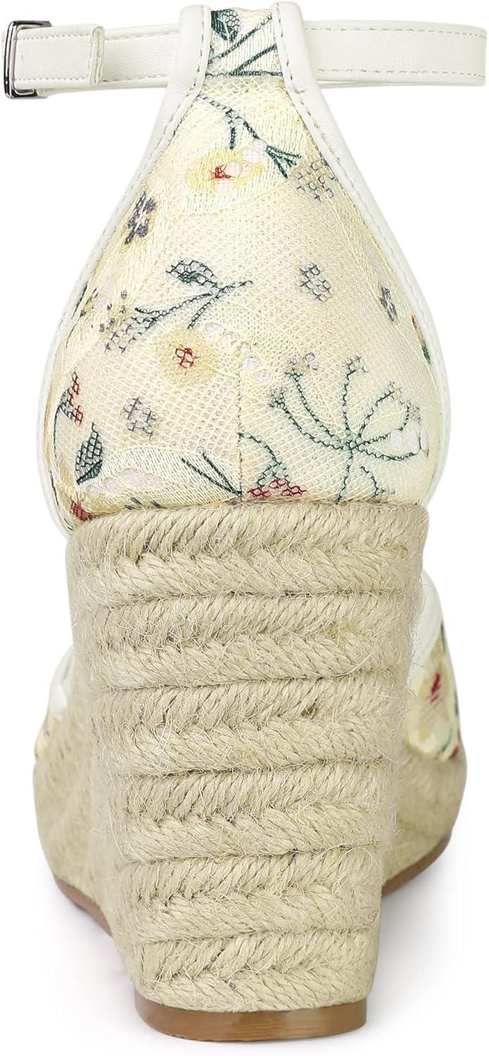 imageAllegra K Womens Closed Toe Espadrille Platform Heels Lace Wedge SandalsGreen