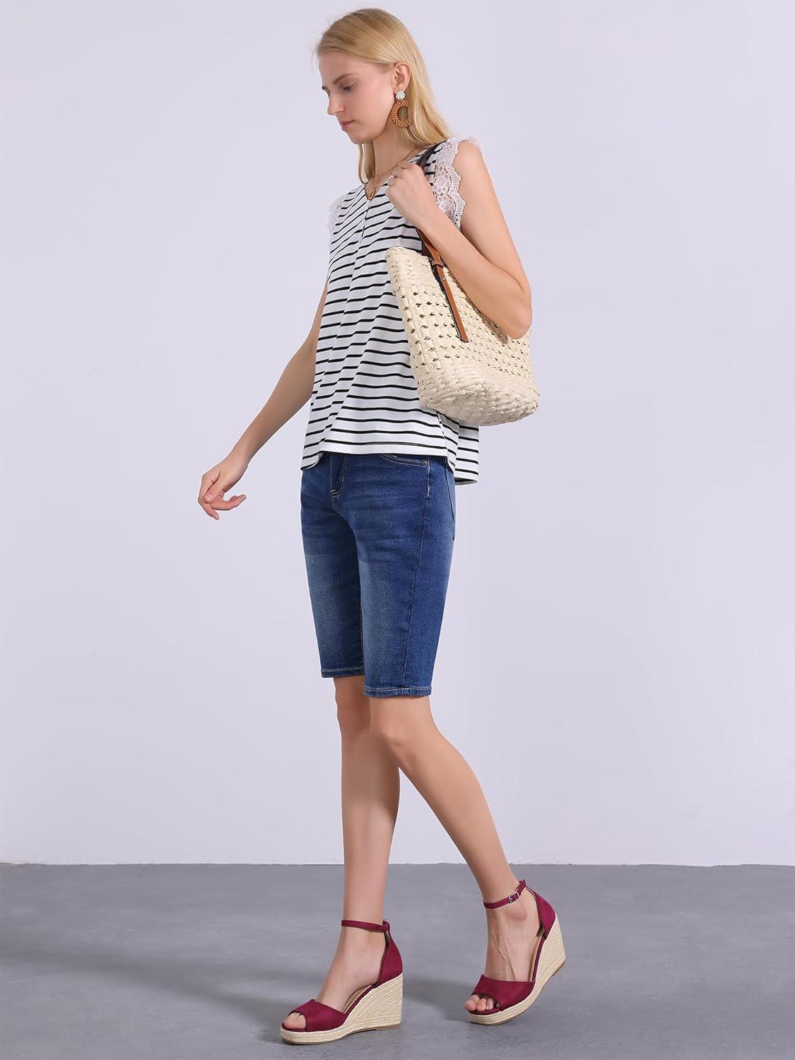 imageAllegra K Womens Espadrille Platform Ankle Strap Wedge Heel SandalsBurgundy