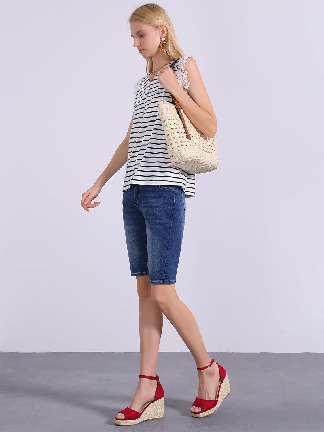 imageAllegra K Womens Espadrille Platform Ankle Strap Wedge Heel SandalsRed