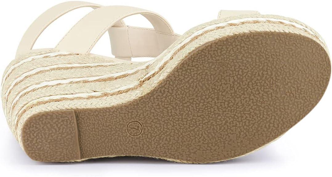 imageAllegra K Womens Espadrille Strappy Platform Wedges SandalsBeige