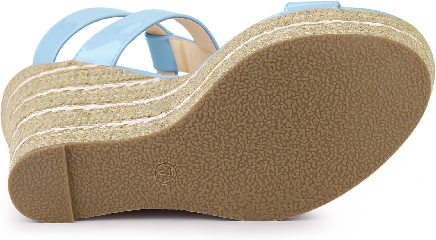 imageAllegra K Womens Espadrille Strappy Platform Wedges SandalsSky Blue