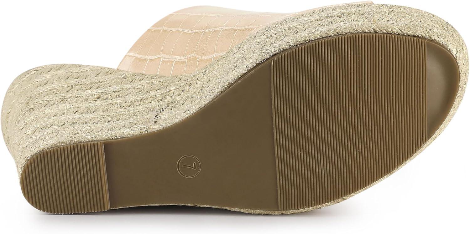 imageAllegra K Womens Espadrilles Wedges Wedge SandalsBeige