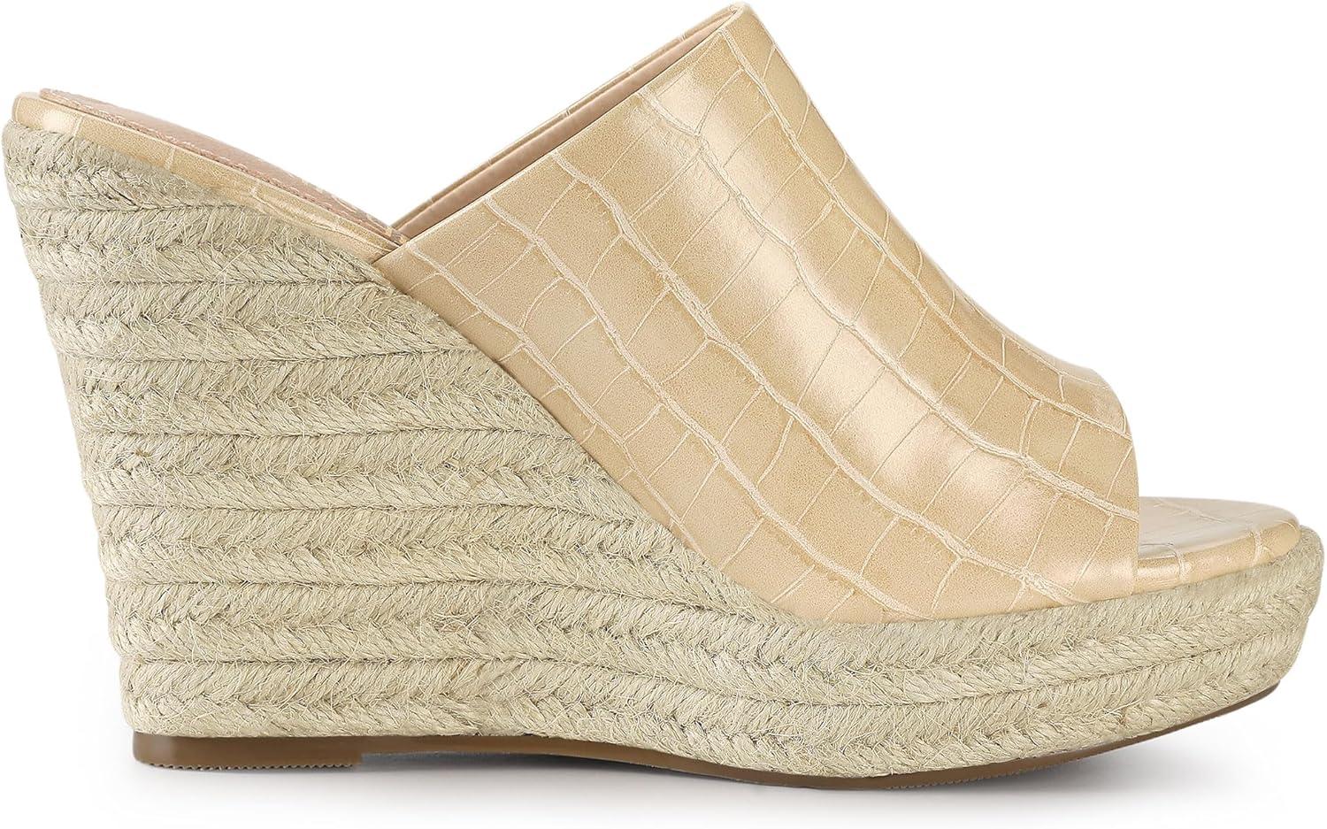 imageAllegra K Womens Espadrilles Wedges Wedge SandalsBeige