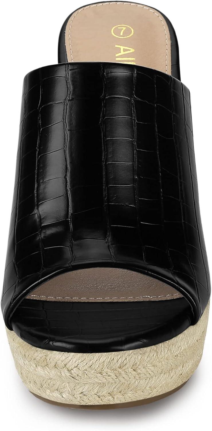 imageAllegra K Womens Espadrilles Wedges Wedge SandalsBlack