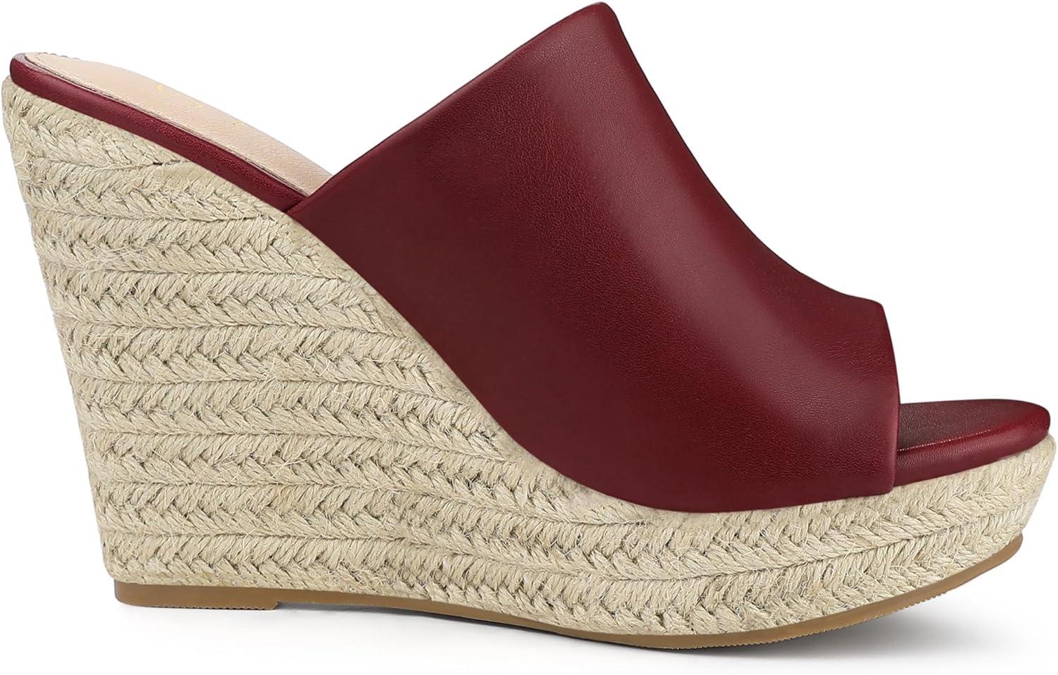 imageAllegra K Womens Espadrilles Wedges Wedge SandalsBurgundy