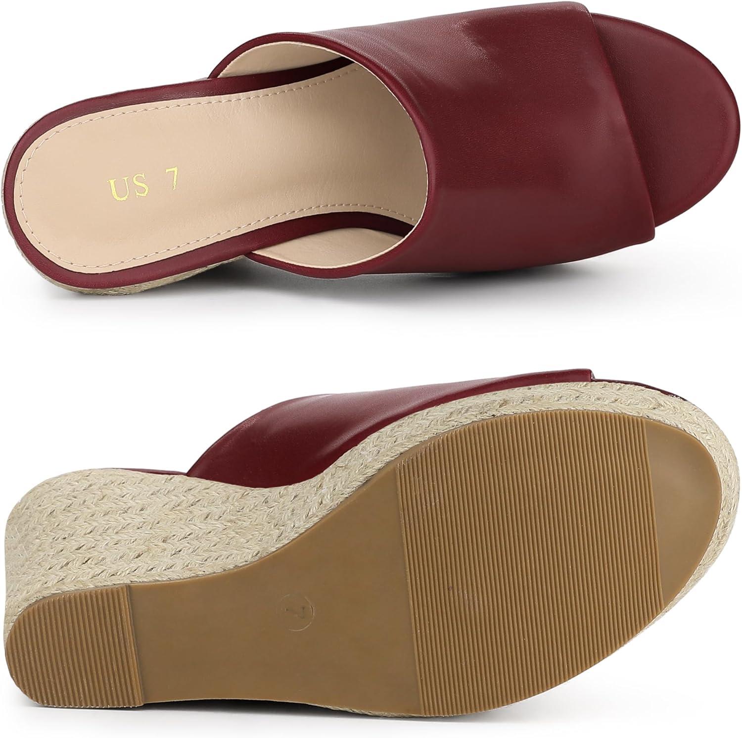 imageAllegra K Womens Espadrilles Wedges Wedge SandalsBurgundy