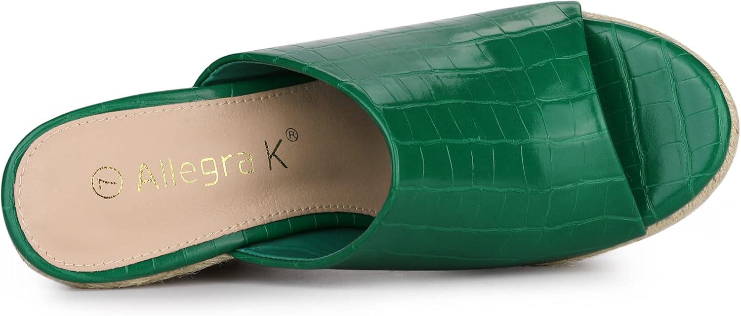 imageAllegra K Womens Espadrilles Wedges Wedge SandalsGreen