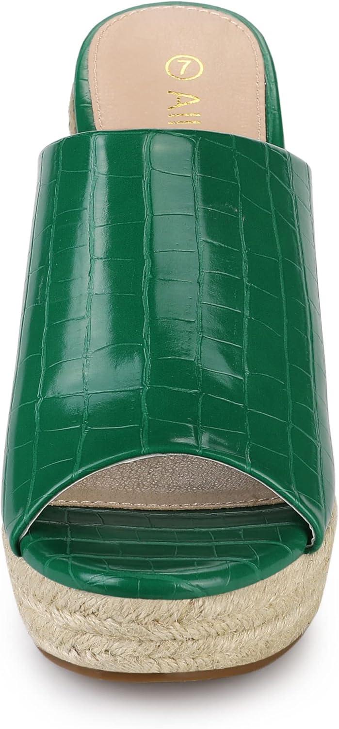 imageAllegra K Womens Espadrilles Wedges Wedge SandalsGreen
