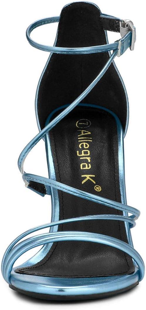 imageAllegra K Womens Party Strappy Stiletto High Heels SandalsLight Blue