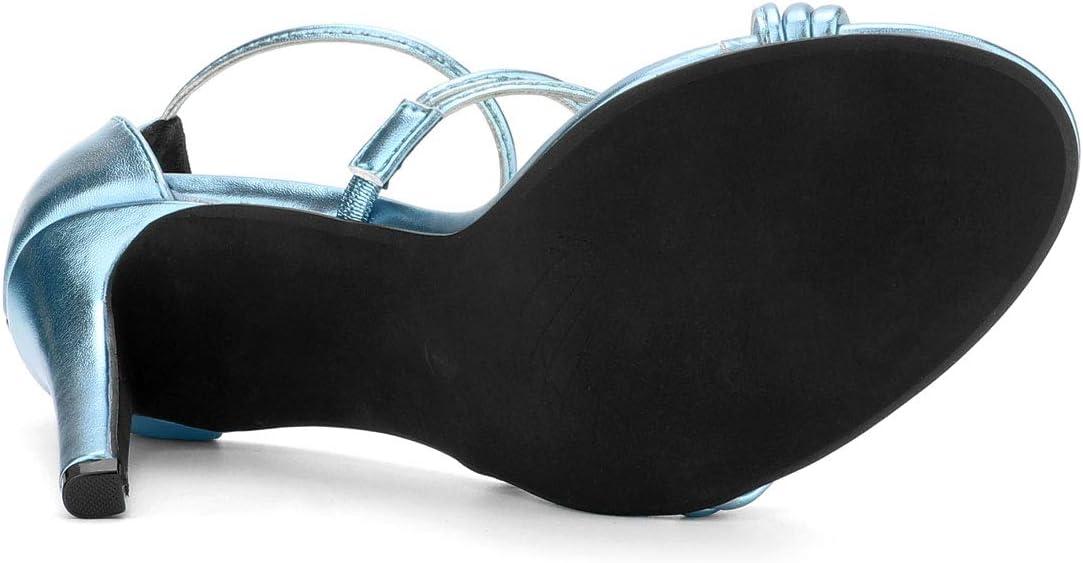 imageAllegra K Womens Party Strappy Stiletto High Heels SandalsLight Blue
