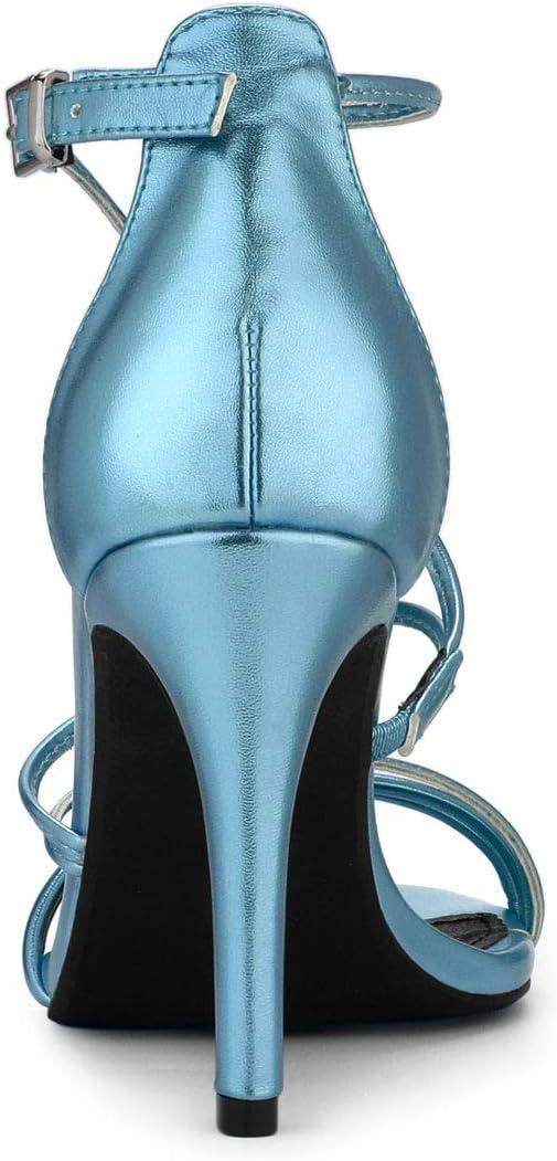 imageAllegra K Womens Party Strappy Stiletto High Heels SandalsLight Blue