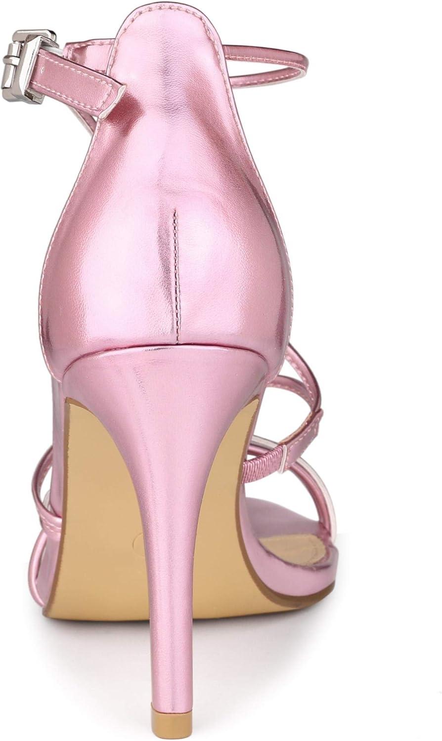 imageAllegra K Womens Party Strappy Stiletto High Heels SandalsPink