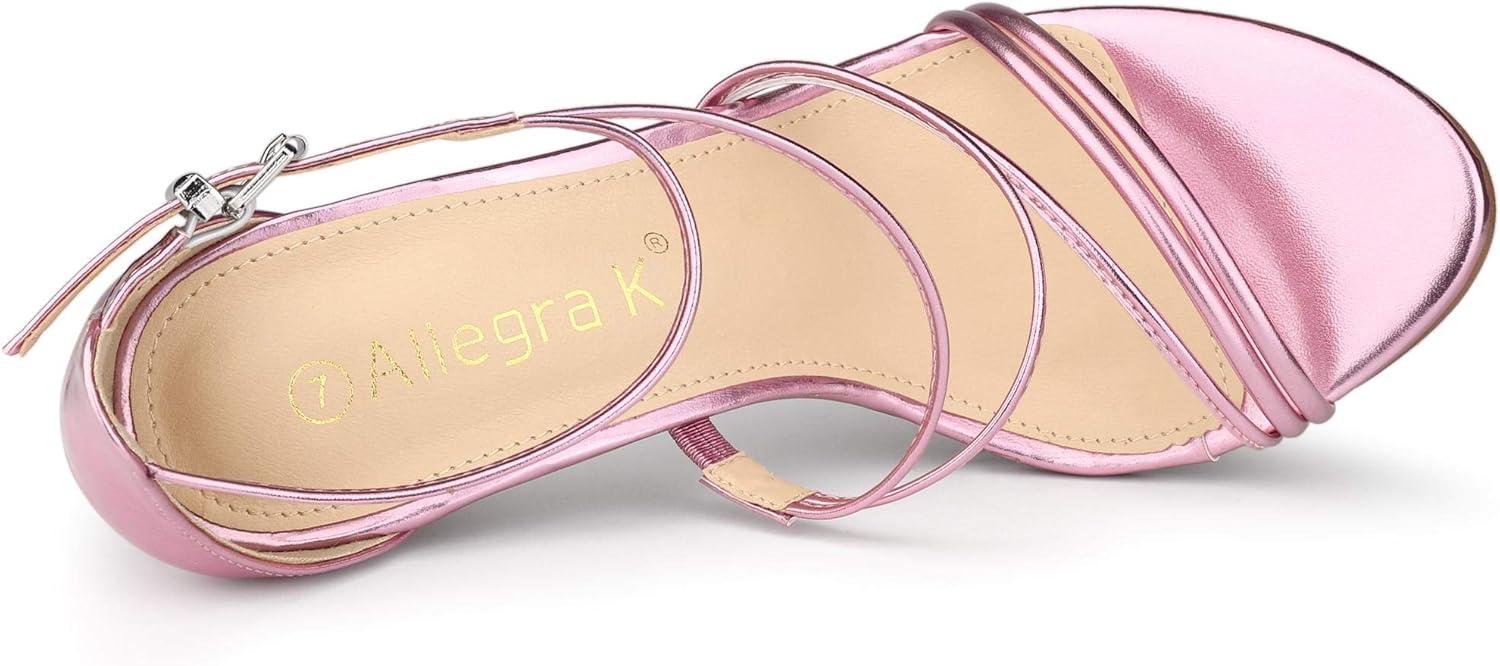 imageAllegra K Womens Party Strappy Stiletto High Heels SandalsPink