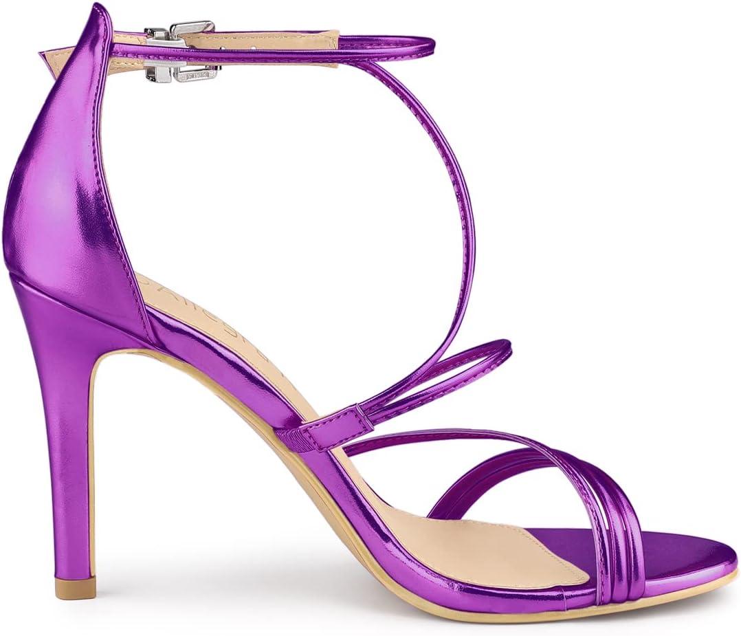 imageAllegra K Womens Party Strappy Stiletto High Heels SandalsPurple