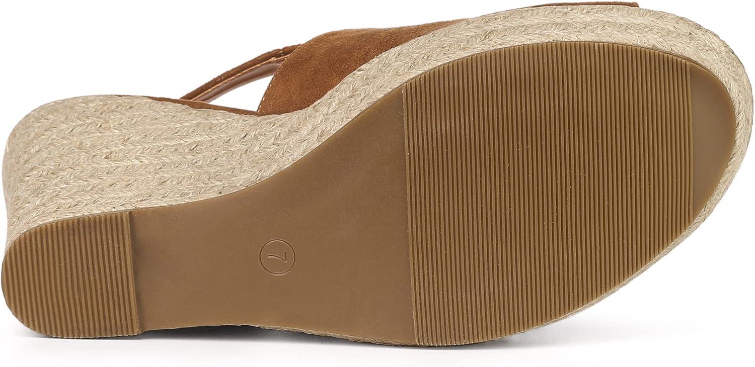 imageAllegra K Womens Peep Toe Slingback Platform Espadrilles Wedge SandalsBrown