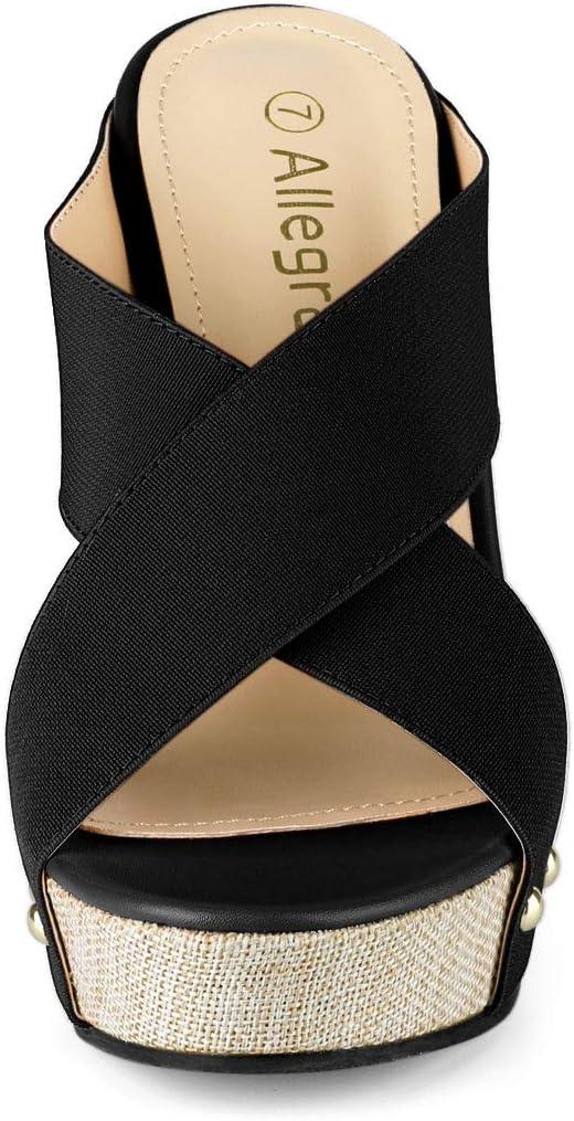 imageAllegra K Womens Platform Slide Wedge SandalsBlack