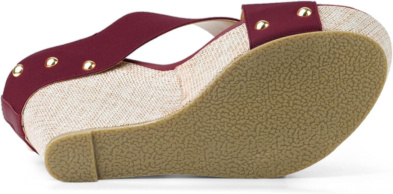 imageAllegra K Womens Platform Slide Wedge SandalsBurgundy