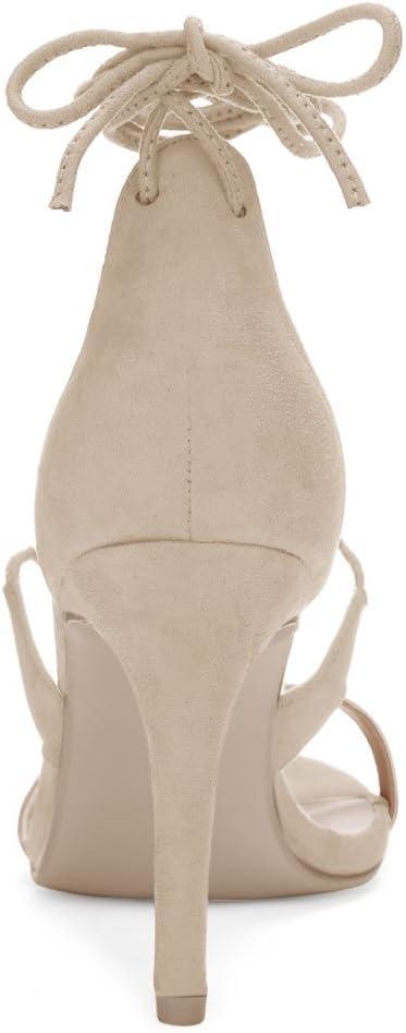 imageAllegra K Womens Stiletto Heel Laceup SandalsBeige