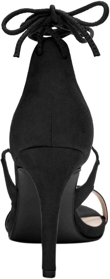 imageAllegra K Womens Stiletto Heel Laceup SandalsBlack
