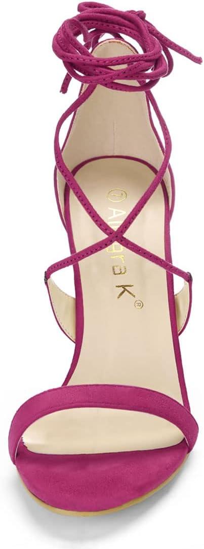 imageAllegra K Womens Stiletto Heel Laceup SandalsHot Pink
