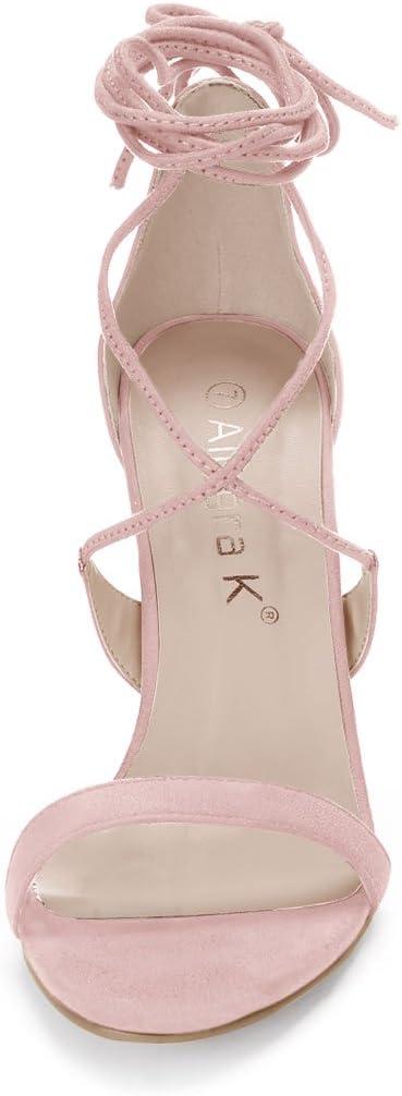 imageAllegra K Womens Stiletto Heel Laceup SandalsLight Pink
