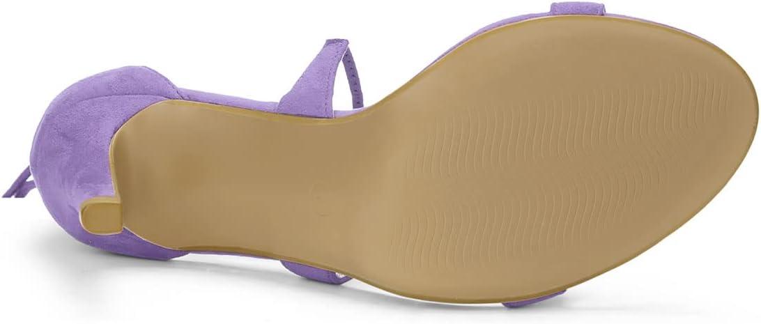 imageAllegra K Womens Stiletto Heel Laceup SandalsPurple