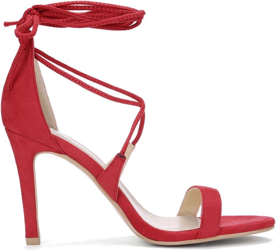 imageAllegra K Womens Stiletto Heel Laceup SandalsRed