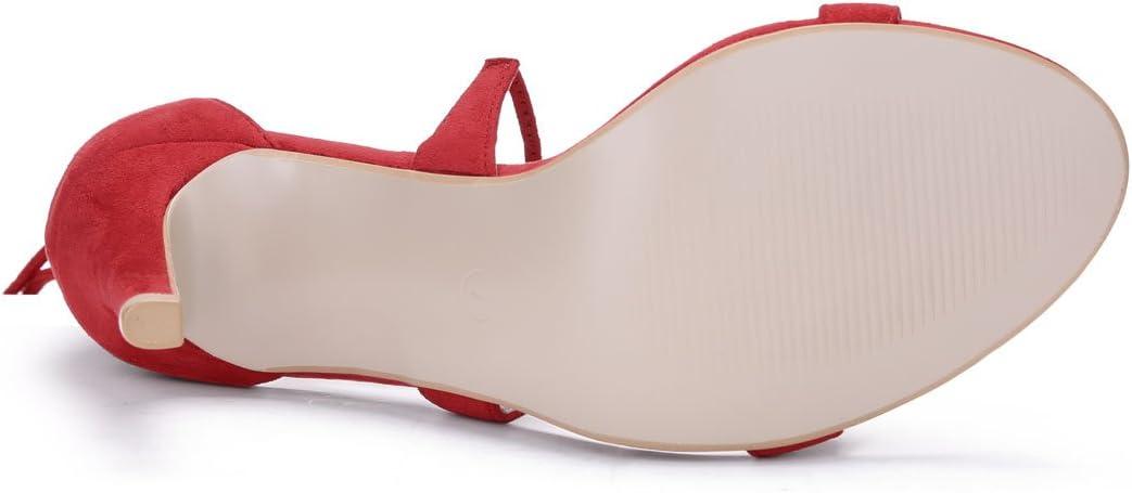 imageAllegra K Womens Stiletto Heel Laceup SandalsRed