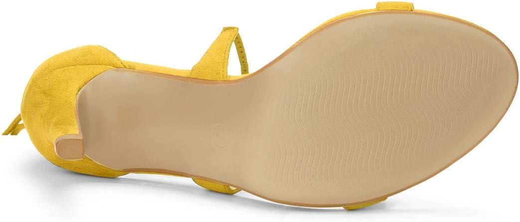 imageAllegra K Womens Stiletto Heel Laceup SandalsYellow