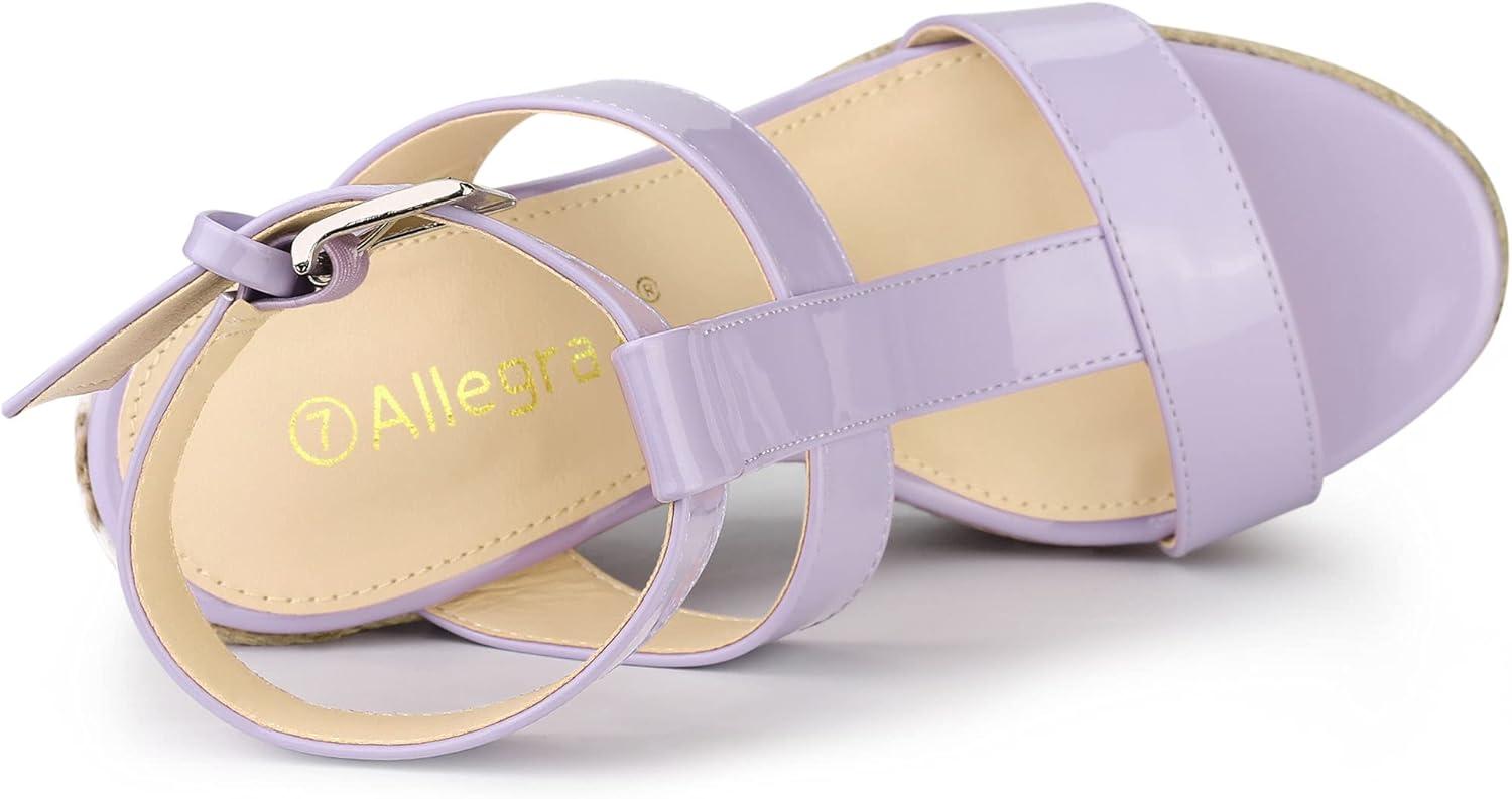 imageAllegra K Womens Strappy Espadrille Wedges Platform Purple Sandals  75 M US