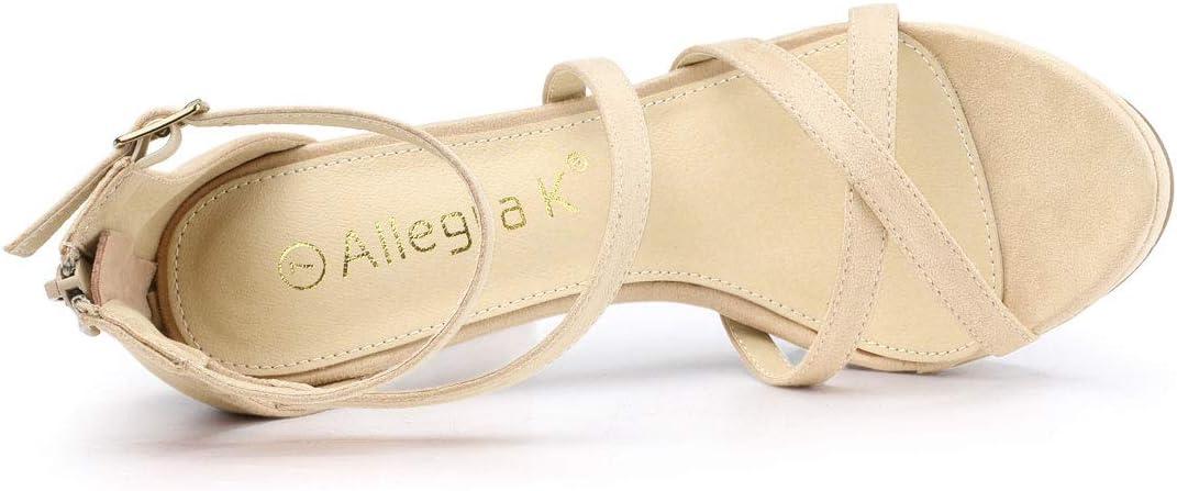 imageAllegra K Womens Strappy Platform Stiletto Heels SandalsBeige