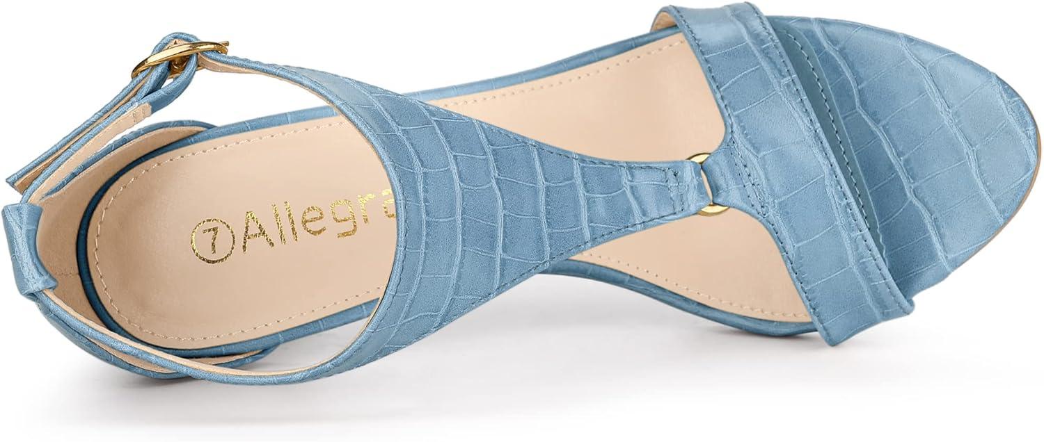 imageAllegra K Womens T Strap Open Toe Stiletto Heel SandalsBlue