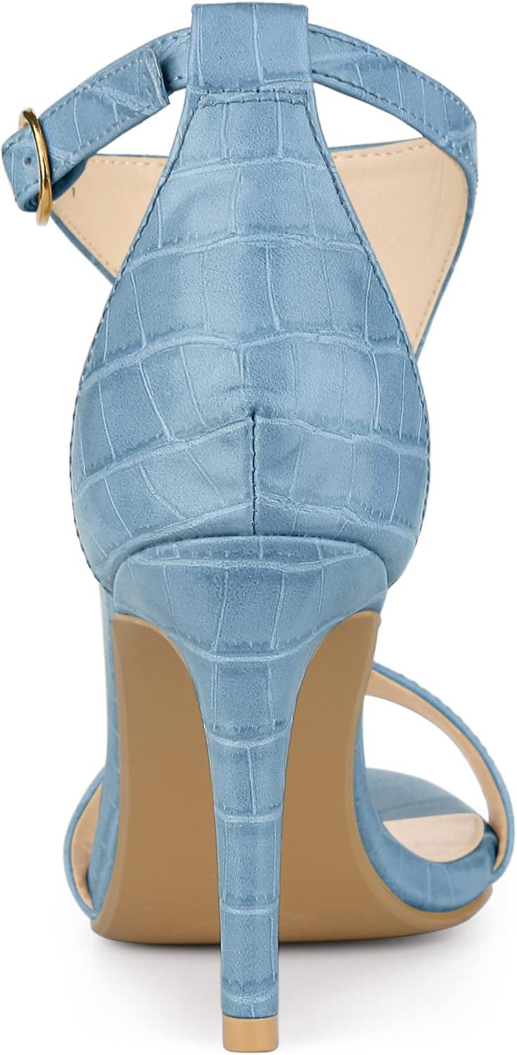 imageAllegra K Womens T Strap Open Toe Stiletto Heel SandalsBlue