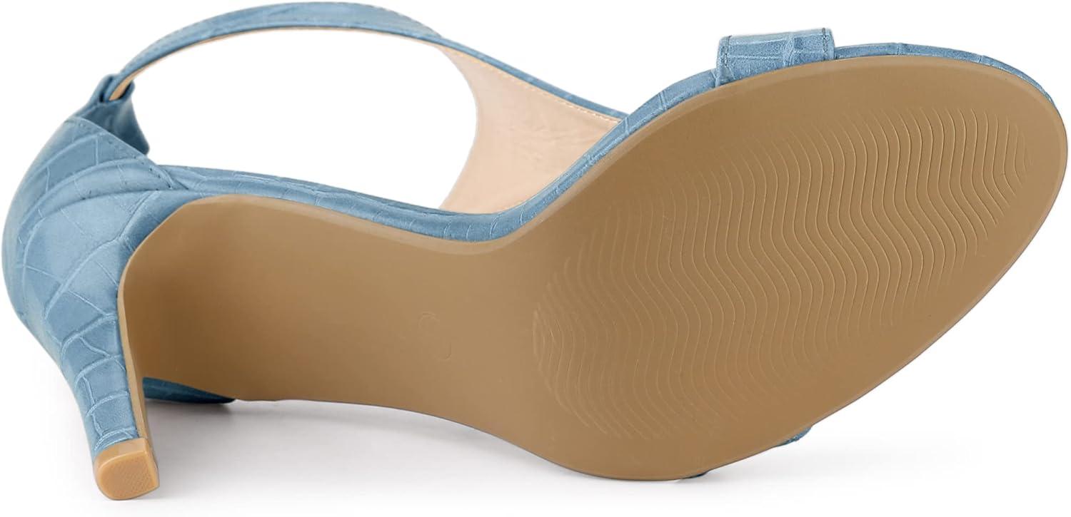 imageAllegra K Womens T Strap Open Toe Stiletto Heel SandalsBlue