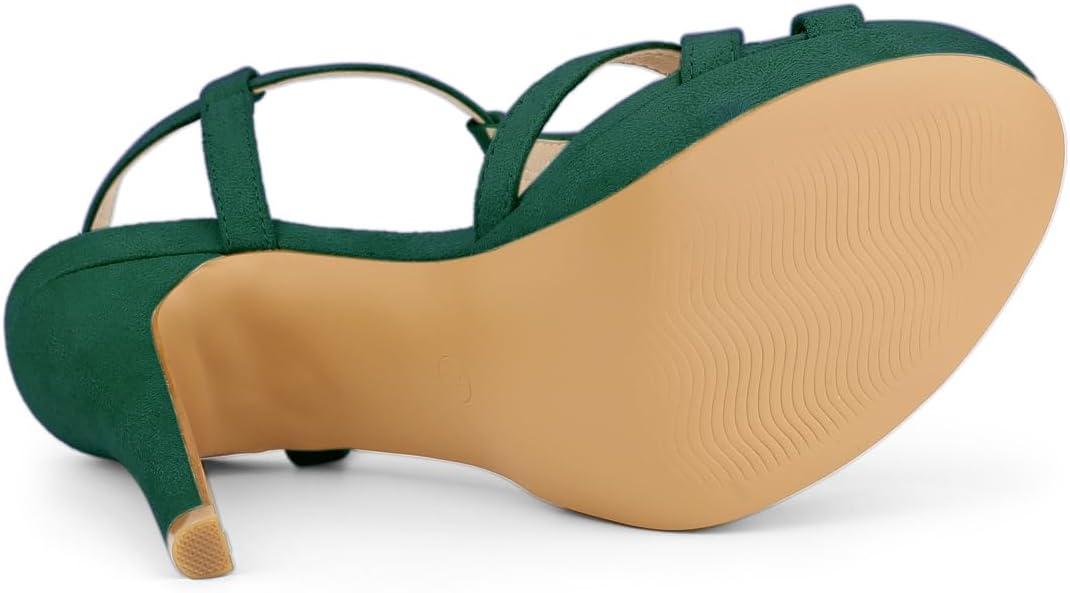 imageAllegra K Womens T Strap Slingback Platform Stiletto Heel SandalsEmerald Green