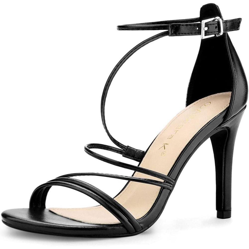 imageAllegra K Womens Party Strappy Stiletto High Heels SandalsBlack