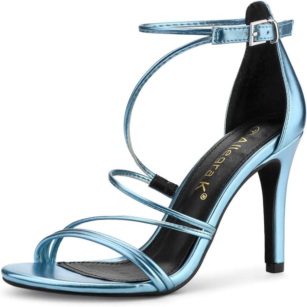 imageAllegra K Womens Party Strappy Stiletto High Heels SandalsLight Blue