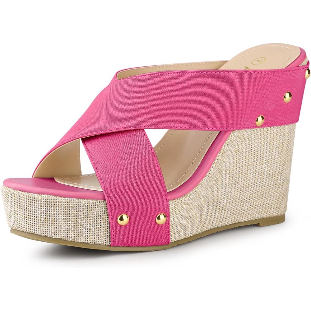 imageAllegra K Womens Platform Slide Wedge SandalsPink