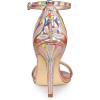imageAllegra K Womens Butterfly Heels Metallic Stiletto Heel SandalsRose Gold